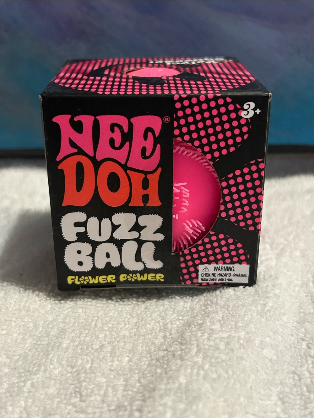 NeeDoh Fuzz Ball Flower Power Pink